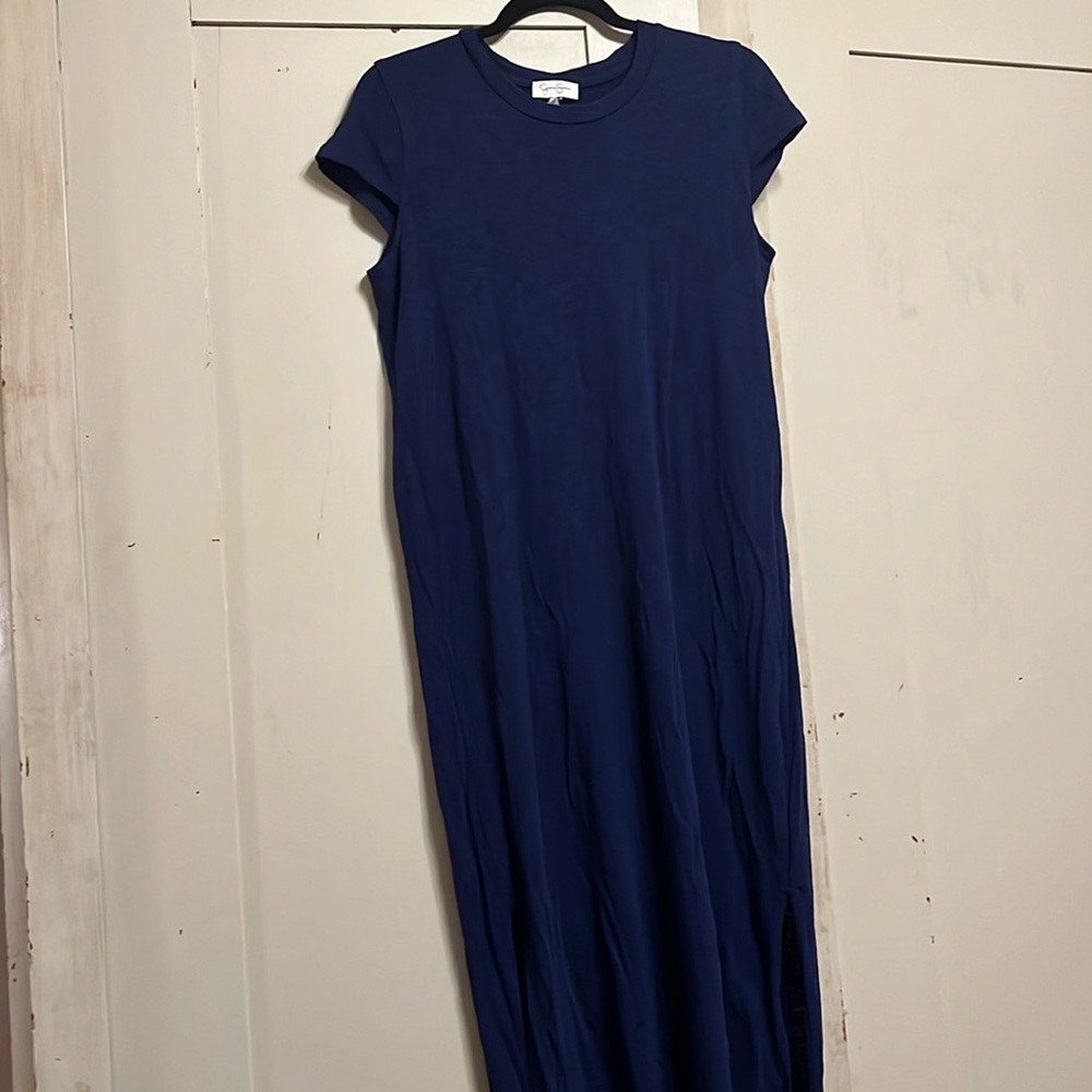 Jessica Simpson Size M women’s navy long fitted T-shirt dress cap sleeves
